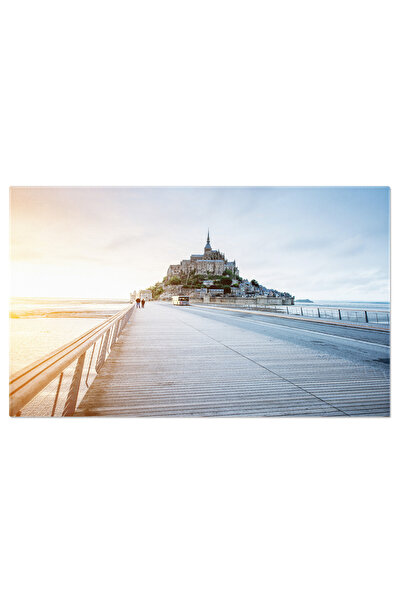 StoryGift Romania Tablou Canvas: Mont Saint-michel In Apus - Arhitectura Si R...