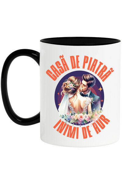 StoryGift Romania Cana Cu Portret Ziua Nuntii Cuplu Mire Si Mireasa Sarut Iub...