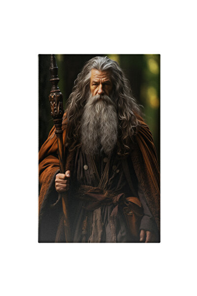 StoryGift Romania Tablou Canvas: Portret Barbat Batran In Costum Portocaliu T...