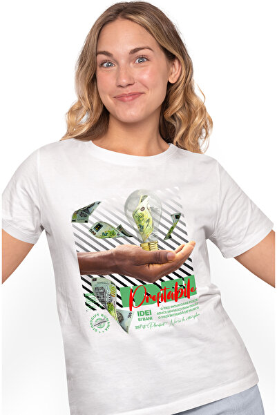 StoryGift Romania Tricou Femei Idei Profitabile - Mana Cu Un Bec Si Bancnote ...