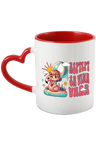 StoryGift Romania Cana Cu Fata Pe Colac Flamingo In Mare Plaja Text Astept Sa...