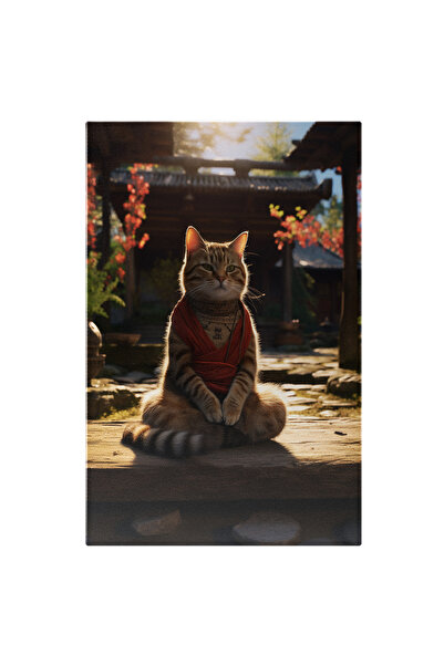 StoryGift Romania Tablou Canvas: Pisica Japoneza In Kimono Tradițional Care M...