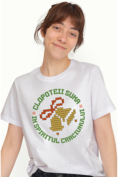 StoryGift Romania Tricou Femei Clopteii Suna In Spiritul Craciunului Sarbator...