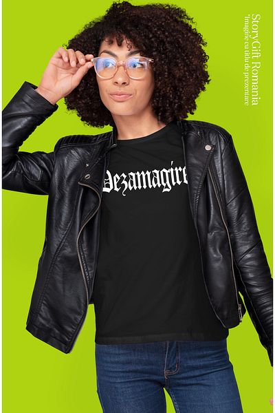 StoryGift Romania Tricou Femei Dezamagire, Mesaj Motivational, Cuvant, Text Inspirational, Self Ca Blk_m