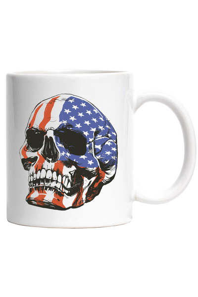 StoryGift Romania Cana Cu Craniu, Steag, Statele Unite Ale Americii, Stele, M...