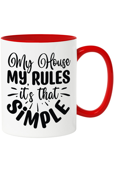 StoryGift Romania Cana Cu Textul "my House, My Rules, It's That Simple" - Cas...