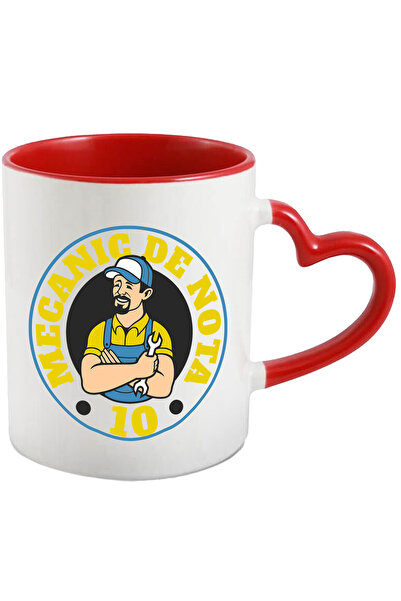 StoryGift Romania Cana Barbat Cel Mai Bun Mecanic De Nota 10 , 330ml, Ceramic...