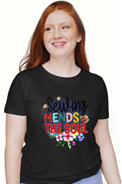StoryGift Romania Tricou Femei Cu Mesajul "sewing Mends The Soul", Profesie, ...