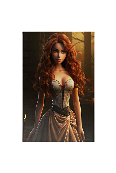 StoryGift Romania Tablou Canvas: Printesa Fantastica Cu Par Lung Roscat Imbra...