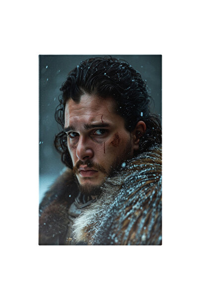 StoryGift Romania Tablou Canvas: Game Of Thrones, Jon Snow Cu Ochi Expresivi Se Uită La Cameră- Personaj De Film