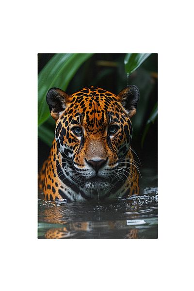 StoryGift Romania Canvas Print Vibrant Contrast The Spotted Orange Of The Bright Tiger Among The Green Leaves