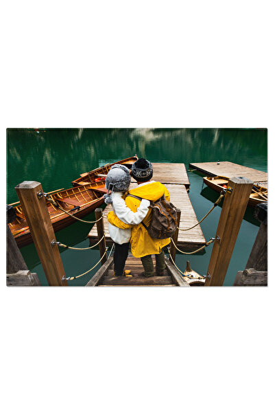 StoryGift Romania Tablou Canvas Fotografie De Cuplu Indragostit La Lacul Brai...