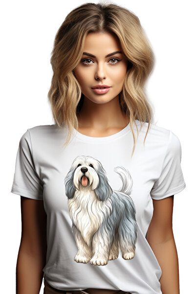 StoryGift Romania Tricou Femei cu un catel alb blanos, ilustratie, limba scoa...