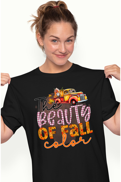 StoryGift Romania Tricou Femei cu mesajul "The beauty of Fall color", toamna,...