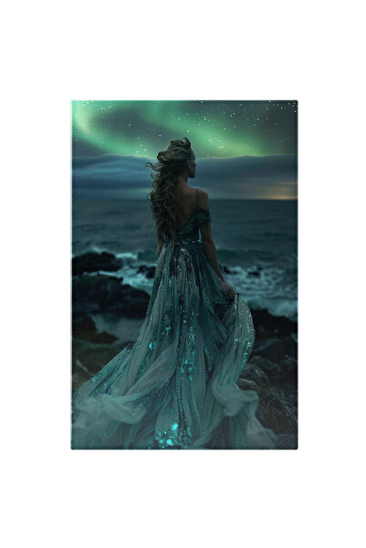 StoryGift Romania Tablou Canvas: Femeia De La Malul Mării În Rochie Elegantă ...