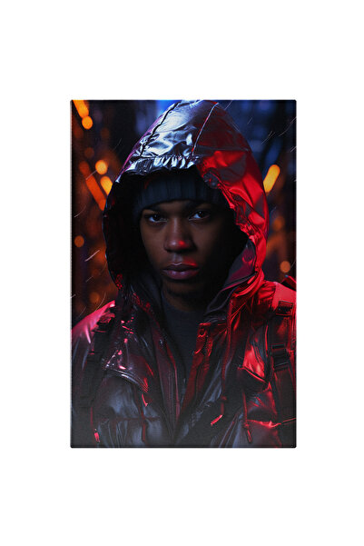 StoryGift Romania Tablou Canvas: Fotografie Cu Un Baiat De Culoare Cu Geaca S...