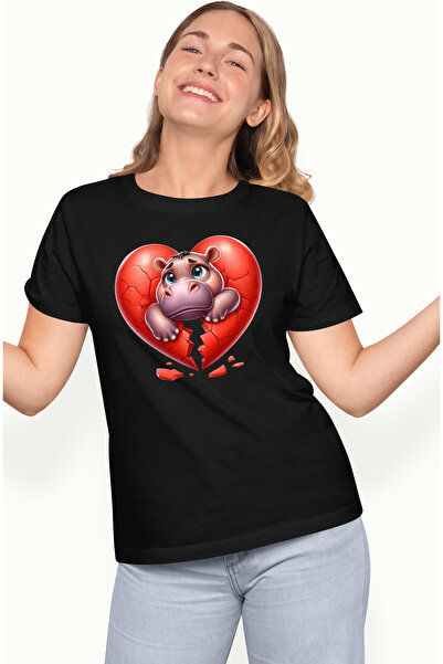 StoryGift Romania Tricou Femei cu un hipopotam trist, ilustratie, dezamagire,...