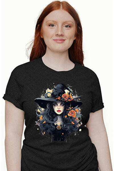 StoryGift Romania Tricou Femei cu o vrajitoare draguta, ilustratie, tanara, p...