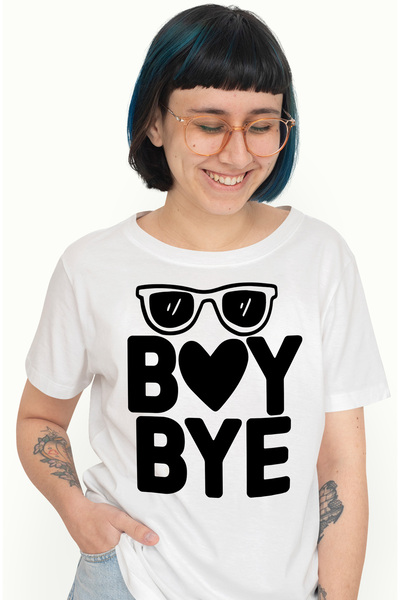 StoryGift Romania Tricou Femei pentru fetele care isi iau ramas bun de la baieti - ochelari de soa WHT_M