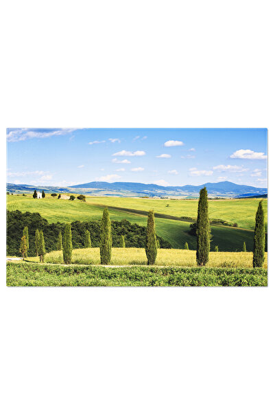 StoryGift Romania Tablou Canvas Peisaj Cu Chiparos Si Capela Vitaleta, Italia...