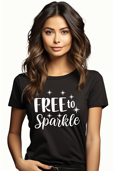 StoryGift Romania Tricou Femei cu mesajul "Free to sparkle" - liber sa sclipe...