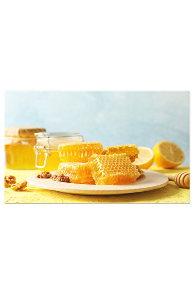 StoryGift Romania Tablou Canvas - Bucatarie Dulce - Miere De Albine Si Nuci In Borcane