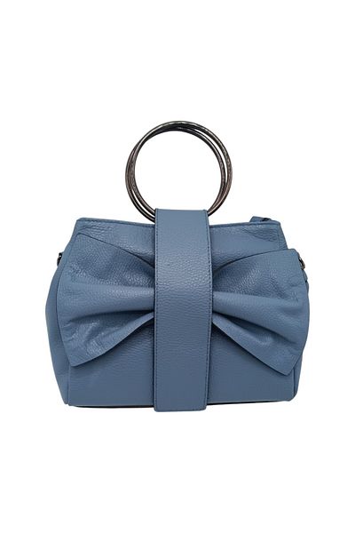 EVoStyle Geanta Damă EVoStyle LI67, Piele Naturala Italia, 28 x 21 x 10 cm, Culoare Albastru Deschis