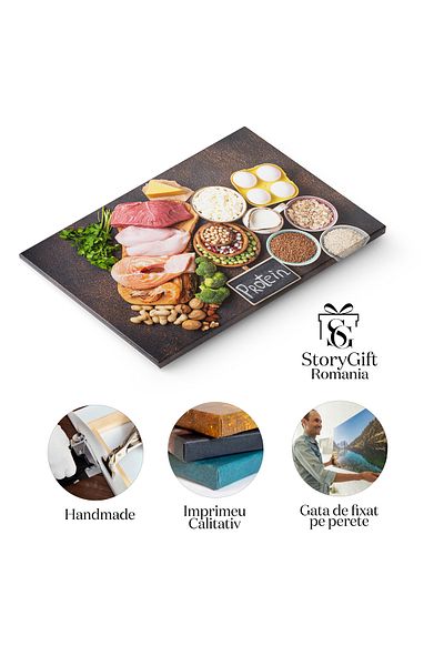 StoryGift Romania Tablou Canvas Alimente Sanatoase Cu Continut Ridicat De Proteine O Varitate De Surse Naturale