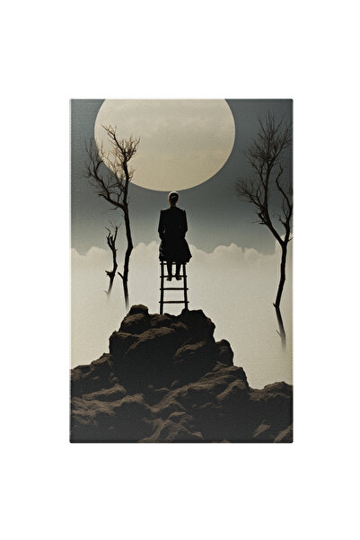 StoryGift Romania Tablou Canvas: O Femeie Care Sta Singura Pe Un Scaun Inalt ...