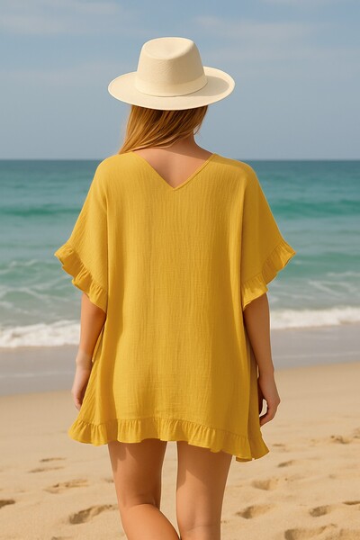 Bedinn Γυναικείο Muslin Beach Poncho - Κομψό, άνετο και ελαφρύ σχέδιο