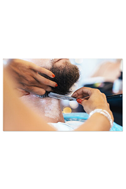 StoryGift Romania Tablou Canvas: Detaliu In Frizerie - Precizie In Ingrijirea...