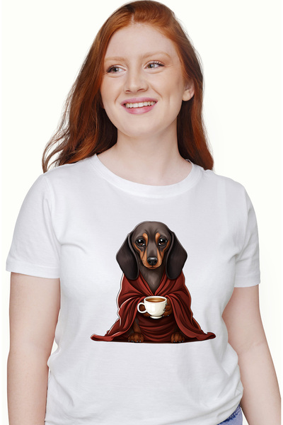 StoryGift Romania Tricou Femei cu un catel tristut care sta cu o patura pe el...