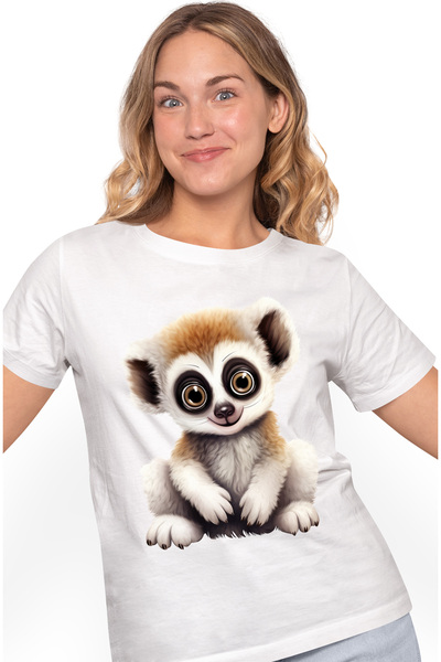 StoryGift Romania Tricou Femei cu un animalut vesel, curiozitate, ilustratie,...