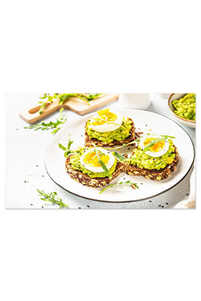 StoryGift Romania Tablou Canvas Mic Dejun Sanatos Paine Integrala Cu Avocado Si Oua Fierte, O Optiune Nutritiva S