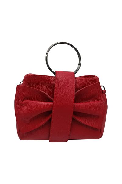 EVoStyle EVoStyle LI67 Women's Bag, Italian Genuine Leather, 28 x 21 x 10 cm, Red Color