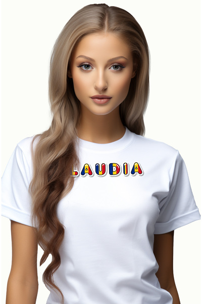 StoryGift Romania Tricou Femei Cu Numele Claudia, Romania, Suporter, Steagul ...