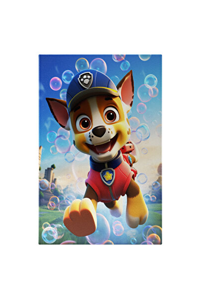 StoryGift Romania Tablou Canvas: Animații- Cățel Patrula Secretă Cu Costum Roșu Și Baloane De Săpun-fotografie A