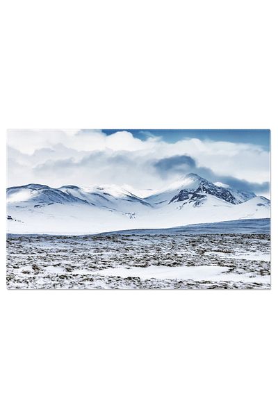 StoryGift Romania Tablou Canvas - Peisaj Iarna In Islanda: Glacierul Si Frumusetea Albei Ierni In Tara Gheizerelo
