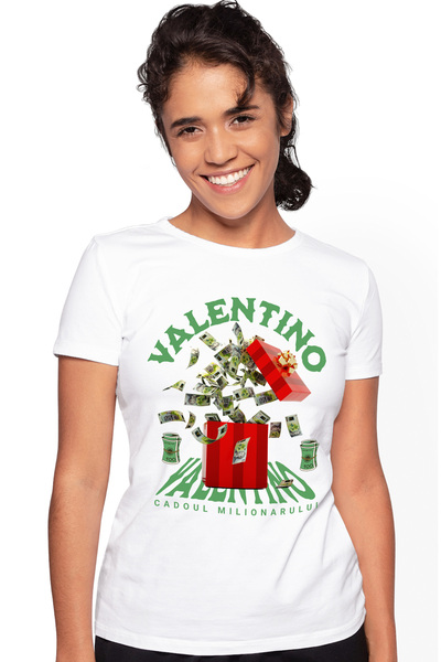 StoryGift Romania Tricou Femei - Cadoul Milionarului, Cu Imprimeu Pe Fata, 10...