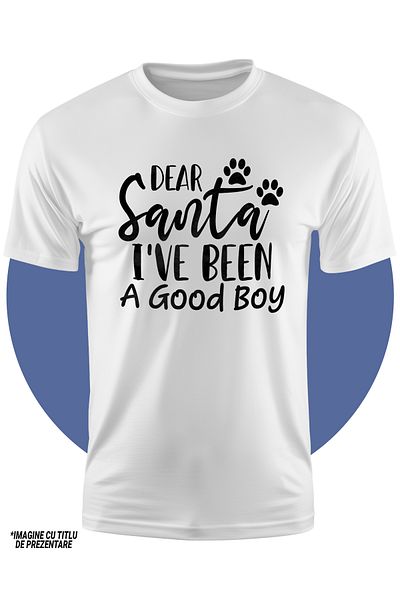 StoryGift Romania Tricou Copii Cu Labute Si Mesajul "draga Mosule, Am Fost Un Baietel Bun" 100% Bumbac, Unis