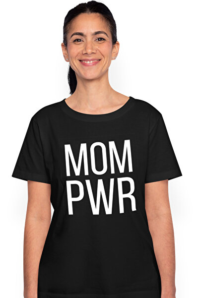 StoryGift Romania Tricou Femei cu mesajul "Mom pwr" intr-un chenar - puterea ...