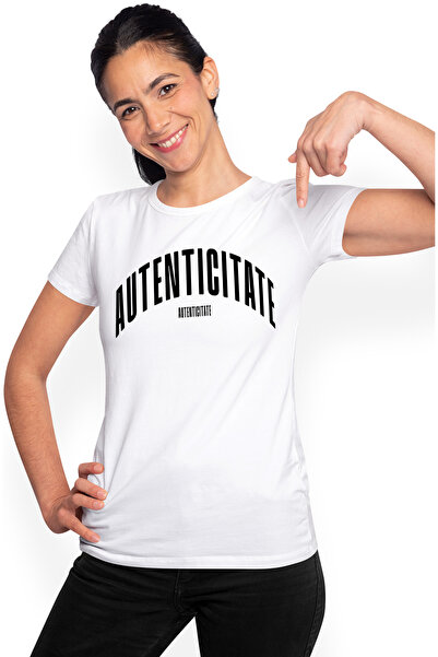 StoryGift Romania Tricou Femei Cuvantul Autenticitate, Motivational, Self Hel...