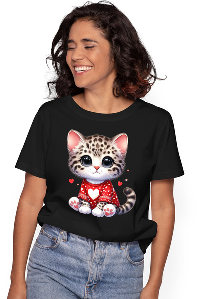 StoryGift Romania Tricou Femei cu un pui de ghepard care poarta o bluza cu in...