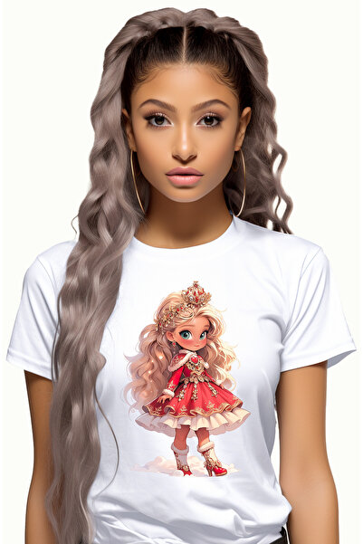 StoryGift Romania Tricou Femei cu o fetita dragalasa cu coronita, ilustratie,...