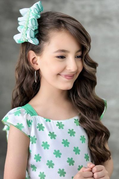 ABİYEKİDS Rochie de sărbători pentru copii cu cataramă și fundă florală Aby216