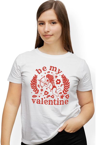 StoryGift Romania Tricou Femei Cadou de Ziua Indragostitiilor, Pentru el si ea, 14 Februarie cu Me WHT_L