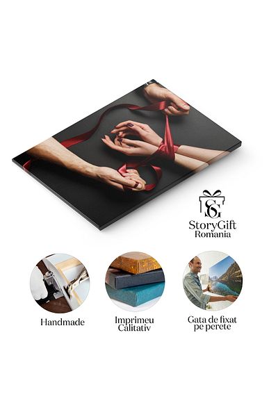 StoryGift Romania Tablou Canvas - Dominare Si Submisie, Legaturi Seducatoare, Pasiune Intunecata