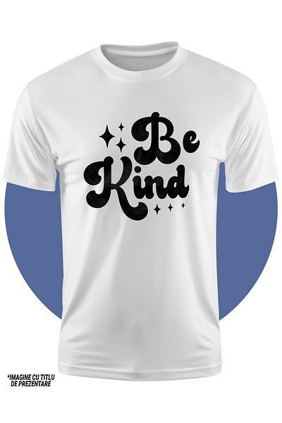 StoryGift Romania Tricou Copii Cu Stelute Si Mesajul In Limba Engleza "be Kind" - Fii Bun 100% Bumbac, Unise