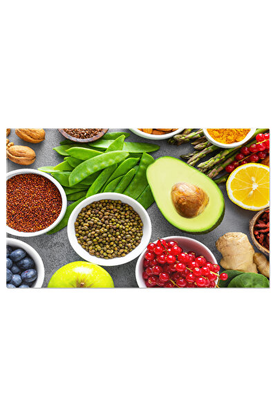 StoryGift Romania Tablou Canvas - Set De Ingredientele Proaspete Pentru Gatit: Background, Tasty, Organic, Health