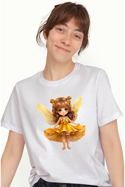 StoryGift Romania Tricou Femei cu o fetita dragalasa cu aripi de zana, ilustr...